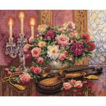 Gold Collection Romantic Floral Counted Cross Stitch Kit (image for) Gold Collection Romantic Floral Counted Cross Stitch Kit